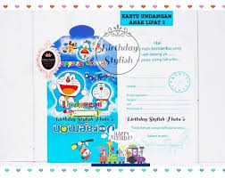Umumkan orang yang merayakan ulang tahun, jenis pesta atau acara yang direncanakan, tanggal dan waktu acara, serta lokasi penyelenggaraan acara. Jual Kartu Undangan Ultah Ulang Tahun Anak Karakter Doraemon Lipat 3 Di Lapak Mama Shop Bukalapak