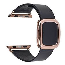 Black Apple Watch Band 38mm Jsgjmy Apple Watch Band 38mm Cuff Leather Loop Original Modern Buckle With Magnetic Clasp Replacement Strap For Iwatc Watch Bands Apple Watch Apple Watch Strap