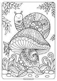 Download and print these mushrooms coloring pages for free. Printable Snail On A Mushroom Coloring Page