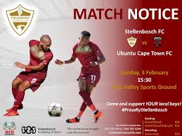 Hier findest du infos zu den spielern und trainern des teams. Stellenbosch Fc On Twitter Match Notice For Sunday S The Nfd Match Against Ubuntucapetown