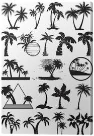 If you want to get a bigger tattoo, then the calf, arm, forearm, back, or chest will provide more canvas. Download Palm And Coconut Trees Vector Silhouette Canvas Print Small Palm Tree Tattoo Drawing Full Size Png Image Pngkit