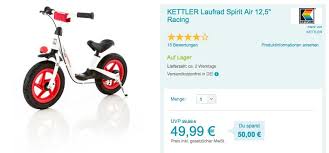 Kettler Laufrad Spirit Air Racing Kettler Laufrad Laufrad Rad