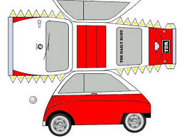 Hier Konkret Eine Bmw Isetta Eine Italienisches Lizenzprodukt Mit Deutschem Motorrad Motor Das War Freilich Kaum Mehr Als Ein Vintage Paper Paper Toys Paper