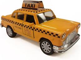 Amazon.com: NYC Taxi in Yellow Cab with Pullback Action, Die Cast New York  City Taxi Toy (No Sound) : Toys & Games