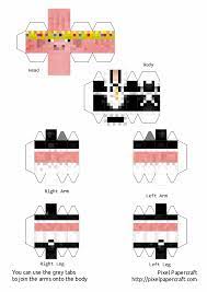 This is a remake of the youtuber technoblade's skin in my artstyle. Maid Technoblade Cutouts In 2021 Papercraft Minecraft Skin Pixel Art Pattern Minecraft Printables