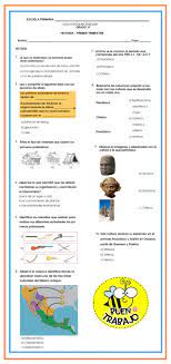 El examen cuenta con reactivos de todas las asignaturas y vinculados con los libros de texto y los planes y programas. Examen De Historia 4 Grado Primer Trimestre Worksheet