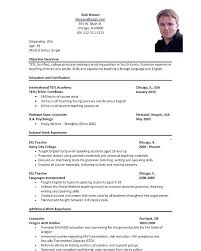 Resume In English Sample Resume In Sample English Teacher Resume ...