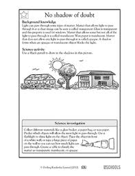 5th Grade Science Worksheets Drawing Shadows Greatschools Science Worksheets 5th Grade Science Color Worksheets