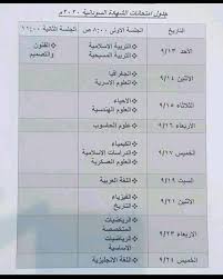 من ساعات قليلة إعتمد وزير التربية والتعليم في السودان جدول إمتحانات السودان للثانوية العامة، سوف نعرض لكم اليوم جدول الشهادة الأكاديمية في دولة السودان 2021، تعتبر هذه الفترة في المرحلة الدراسية صعبة ولكن يجب علي. Ø¬Ø¯ÙˆÙ„ Ø§Ù…ØªØ­Ø§Ù†Ø§Øª Ø§Ù„Ø´Ù‡Ø§Ø¯Ù‡ Ø§Ù„Ø³ÙˆØ¯Ø§Ù†ÙŠØ© Ù¢Ù Ù¢Ù  Ù…Ø¯Ø§Ø±Ø³ Ù…Ù‡Ø§Ø¬Ø± Ø§Ù„Ø®Ø§ØµØ© Facebook