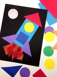 Paper Craft Activity Shapes Colors Craft Activity Build Your Own Spaceship Crafttel Com Space Crafts Space Crafts For Kids Transportation Crafts
