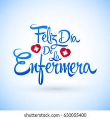 El día internacional de la enfermería es una conmemoración anual promovida por el consejo internacional de enfermería, que se celebra en todo el mundo el 12 de mayo, día del nacimiento de florence nightingale. Feliz Dia De Las Enfermeras Texto Espanol Ilustracion Vectorial
