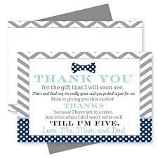 To make them yourself you should have some baby pictures taken by digital camera so that you can crop and print. Bow Tie Baby Shower Thank You Cards And Grey Envelopes 15 Pack Oh Boy Little Man Theme Navy And Grey A6 Flat Notecards Babies Stationery Set Buy Online