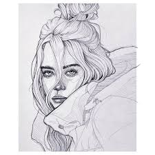 Billie Eilish Drawing Sketch Art Sketches Sketches Art Sketchbook