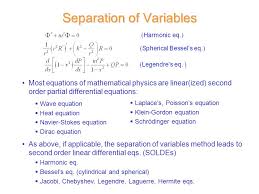 Differential equations separation of variables. D R Wilton Ece Dept Ece 6382 Second Order Linear Differential Equations Ppt Download