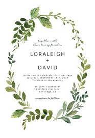Green Wreath Wedding Invitation Template Greetings Island Free Wedding Invitation Templates Electronic Wedding Invitations Wreath Wedding Invitations