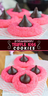 Three new limited time bars just released in canada!! Strawberry Truffle Kiss Cookies These Easy Strawberry Cake Mix Cookies Have A Chocol Strawberry Cake Mix Cookies Cake Mix Cookies Valentines Recipes Desserts