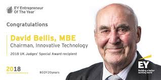 Proud of our Chairman, our Founder, David Bellis, MBE who blew the EY  Entrepreneur of the Year UK judging panel away. Described as “a role model  for entrepreneurs”, this humble individual has