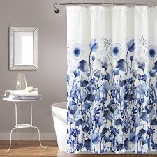 Ships free orders over $39. Amazon Com Lush Decor Navy Zuri Flora Shower Curtain Fabric Watercolor Floral Print Design X 72 Home Kitchen