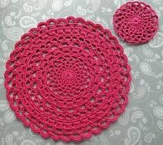 Circular Pink Lacy Crochet Doily In Several Colors This Would Make A Pretty Mandala Crochet Doily Patterns Crochet Mandala Pattern Crochet Placemat Patterns