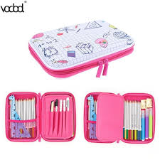 Large Capacity Synthetic Pu Leather Pencil Case Pencil Bag Cute Stationery Pattern Pencil Box Creative Can Cute Pencil Case Cute Stationery Leather Pencil Case