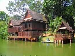 Baan Song Thai Ruen Thai Thai House Traditional Building Asian House