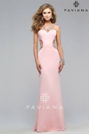 Faviana Neoprene Halter Dress With Side Cutouts Homecoming Dresses Faviana Prom Dresses Prom Dresses Homecoming Dresses
