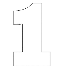 Coloring Pages Stencil Of Number 1 Molde De Balao Numeros Em Eva Molde De Numeros