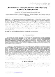 The main legislation governing employment is the employment act 1955. Pdf Job Satisfaction Among Employees In A Manufacturing Company In North Malaysia