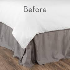 Shopbedding Satin Ruffled Bed Skirt With Platform, King, Black Zebra  Stripe, 14