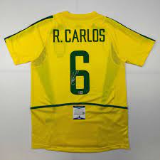 Autographed/signed Roberto Carlos Brazil Yellow Soccer Jersey - Etsy