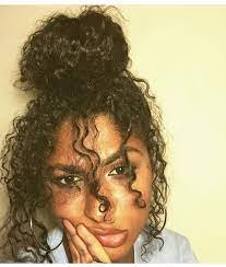 Gigifrattarelli Messy Bun Curly Bun Curly Tendrils Long Curly Bangs High Bun Curly Hair Styles Naturally Natural Hair Styles Princess Hairstyles