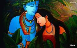 Romantic Love Painting Radha Krishna With Green Background Image Indian Paintings Krishna Painting Krishna Radha Painting