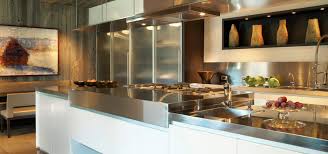 sleek stainless steel countertop ideas