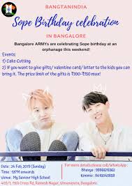 It's where your interests connect you with your people. Bangtan India On Twitter Bangalore Armys Come Join Us To Celebrate The Birthday Of J Hope And Suga Please Read The Info Given On The Poster Below For More Details About