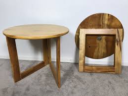 Save 15% in cart on select furniture with code july. Pair Of Oregon Myrtlewood Folding Side Tables 22 5r X 20 5h