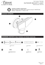 Patriot lighting dual head motion detector outdoor flood light new *nib* white. Patriot Lighting E8197w User Manual Pdf Download Manualslib