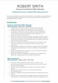 They can run a certain segment or branch of the. Program Coordinator Resume Samples Qwikresume