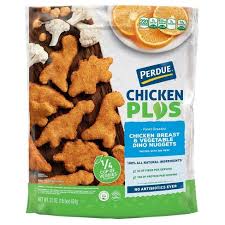 Dextrose, dried yeast, extractives of paprika, garlic powder, natural flavor, natural sea salt, onion powder, salt, soybean oil, spices, sugar, torula yeast, wheat gluten and yellow corn flour. Perdue Chicken Plus Panko Breaded Dino Chicken Nuggets Frozen 22oz Target