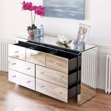 Venetian Mirrored 7 Drawer Chest Dresser With Mirror Mirrored Bedroom Furniture Diy Mirror Dresser