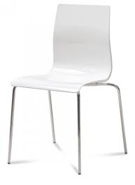 Domitalia Gel B Stacking Chair In White Dining Chairs Chair Contemporary Dining Chairs