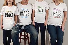 Download Matching Family Blank White T Shirt Mockup Photo Shirt Jpg 618336 Clothing Design Bundles