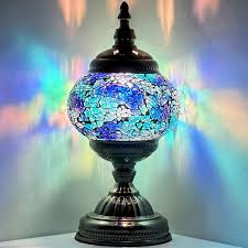 Silver Fever Handcrafted Mosaic Turkish Lamp -Moroccan Glass