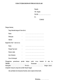 Surat pengunduran diri pindah sekolah piwulang becik. Format Ad 11 Surat Permohonan Pindah Tk