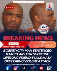 Bossier City Man Sentenced To 40 Years For Shooting Lifelong Friend In  Cherokee Park Shreveport, LA — A Bossier City man convicted of shooting and  severely injuring his longtime friend last year
