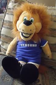 Editorial use only, license required for commercial use. Chelsea Fc Plush Toy Stamford The Lion 539406363