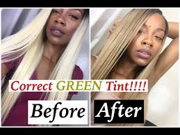 That green you're seeing is actually just an but don't reach for a purifying shampoo—not only will it not remove the grassy tinge, it might actually. How To Color Hair Ash Blonde How To Correct Green Tint Using Ketchup Youtube