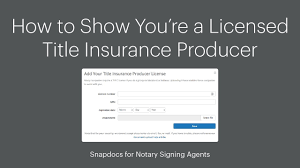 Easily compare insurance rates from top companies. How To Show You Re A Licensed Title Insurance Producer Snapdocs For Signing Agents Youtube