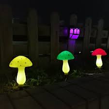 Myfuncorp Outdoor Garden Mushroom Solar Powered Led Pathway Light Reviews Wayfair