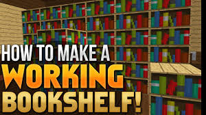 Minecraft Tutorial How To Make A Working Bookcase Vanilla Minecraft 1 8 Youtube