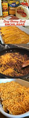 Easy Cheesy Beef Enchiladas 4 Ingredients Sweet Little Bluebird Recipe Box Enchilada Recipes Beef Enchiladas Mexican Food Recipes